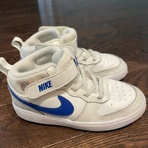 Nike Blue and white high top sneakers toddler